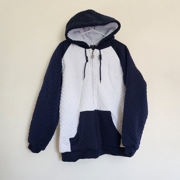 Blue Gear Men's Quilted Zip-up Hooded Jacket Size XL - Picture 1 of 6